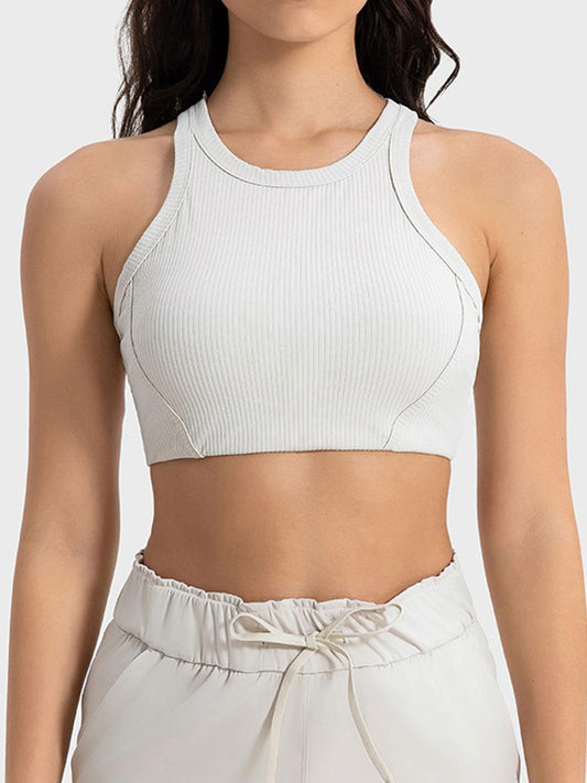 Millennia Wide Strap Cropped Sport Tank - Clothes For Her Online Store