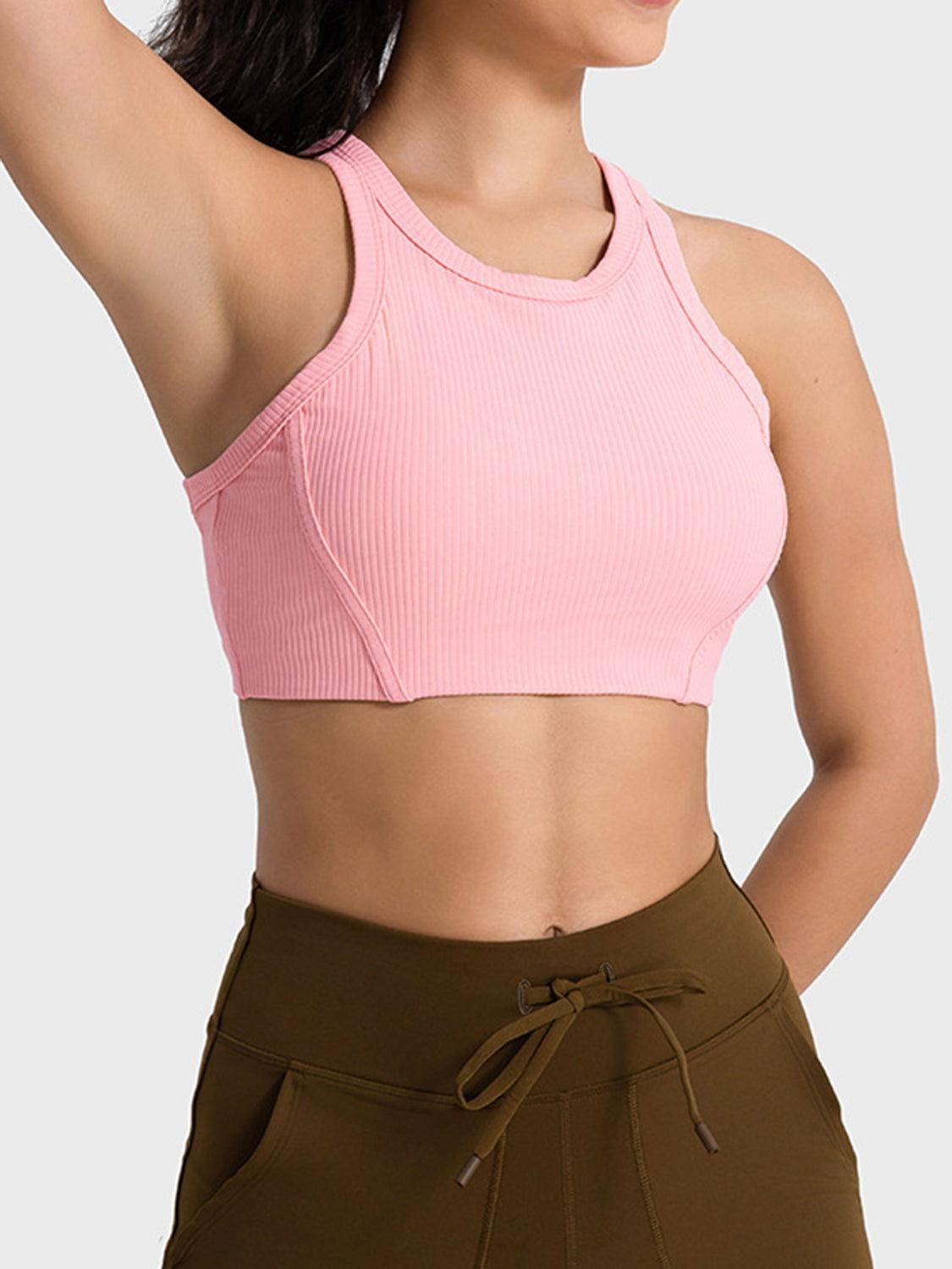 Millennia Wide Strap Cropped Sport Tank - Clothes For Her Online Store