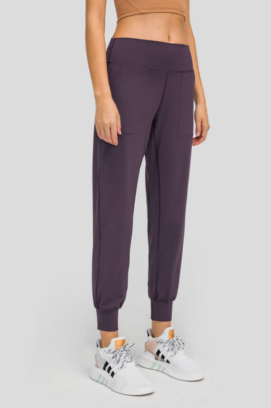 Millennia Wide Waistband Slant Pocket Pants - Clothes For Her Online Store