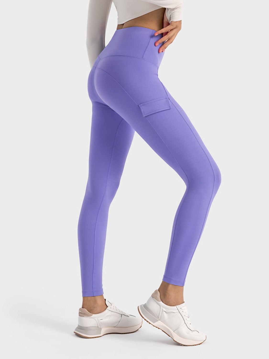 Millennia Wide Waistband Sports Leggings - Clothes For Her Online Store