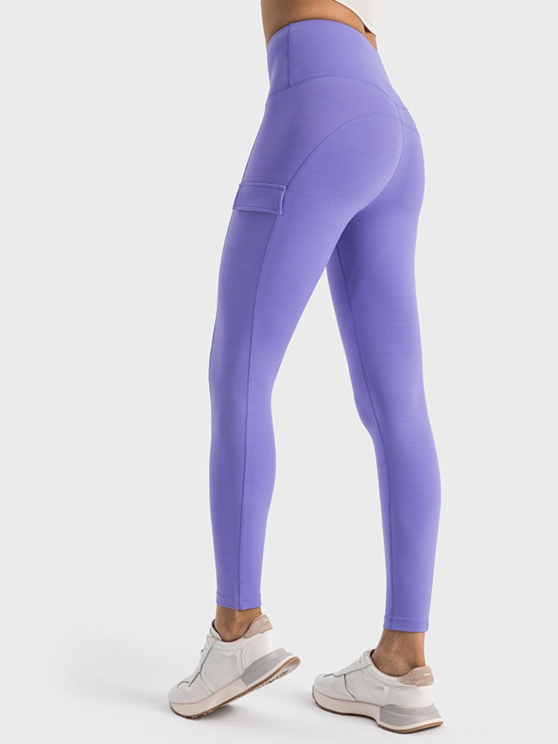 Millennia Wide Waistband Sports Leggings - Clothes For Her Online Store