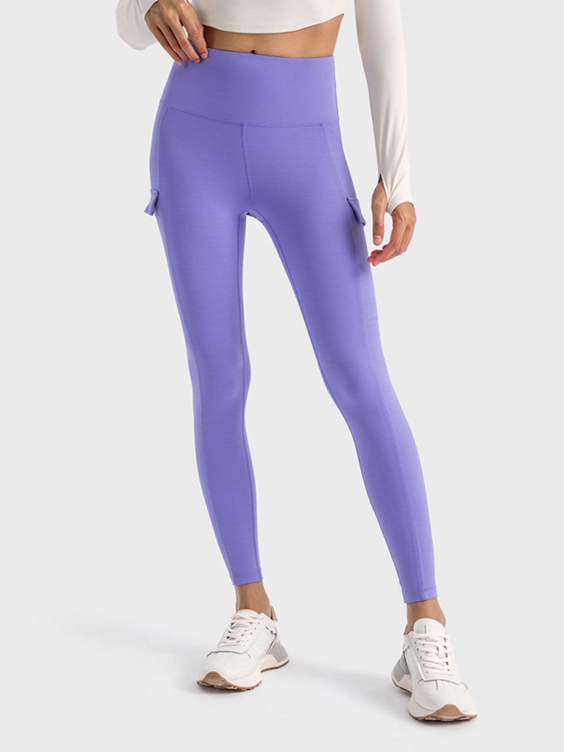 Millennia Wide Waistband Sports Leggings - Clothes For Her Online Store