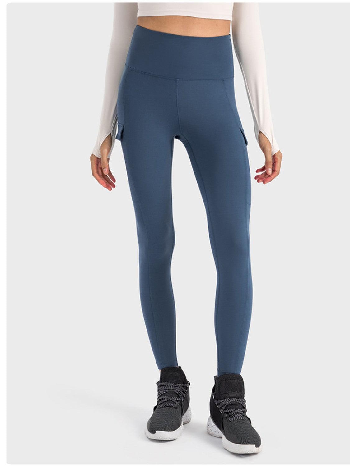 Millennia Wide Waistband Sports Leggings - Clothes For Her Online Store