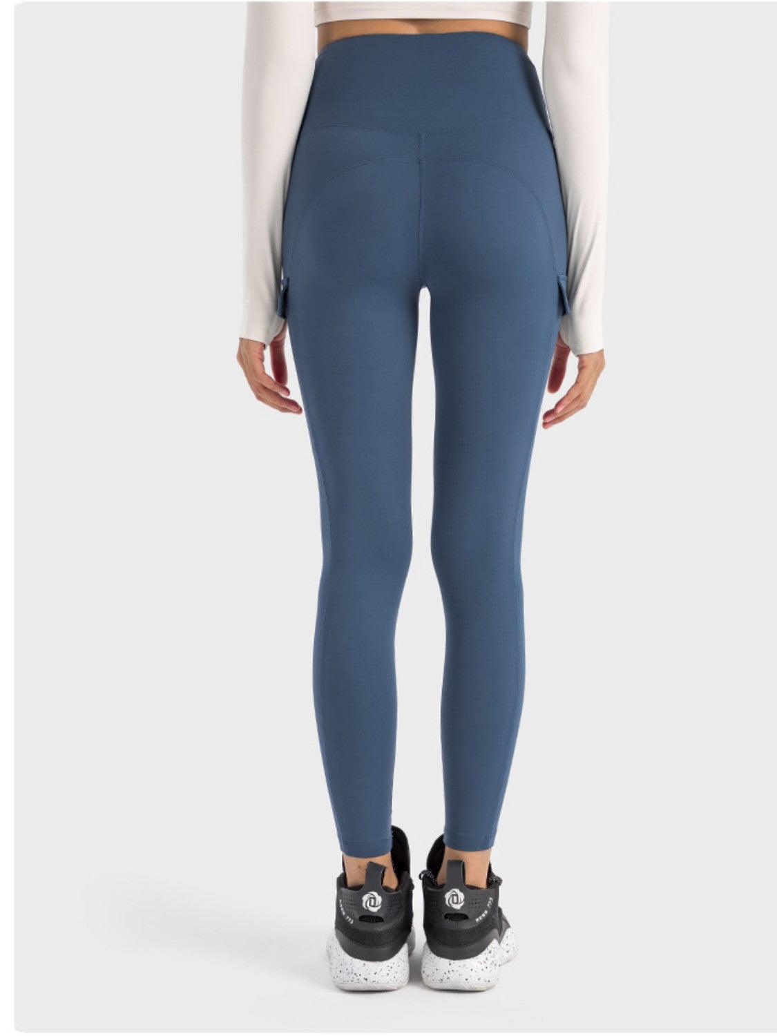 Millennia Wide Waistband Sports Leggings - Clothes For Her Online Store