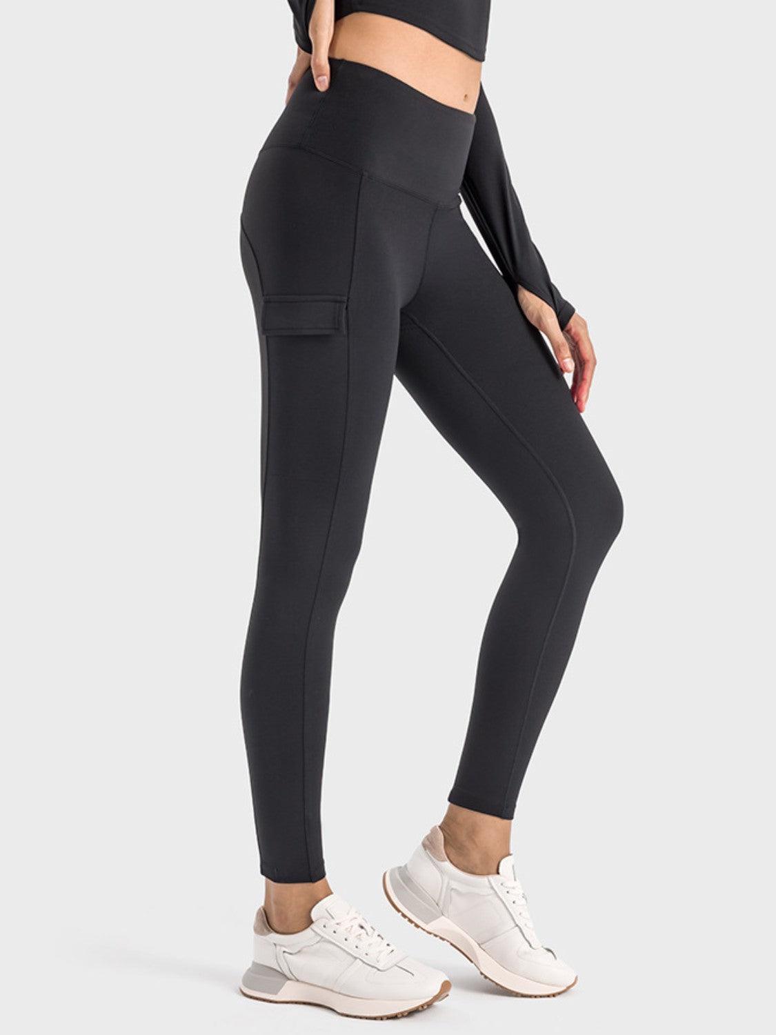 Millennia Wide Waistband Sports Leggings - Clothes For Her Online Store