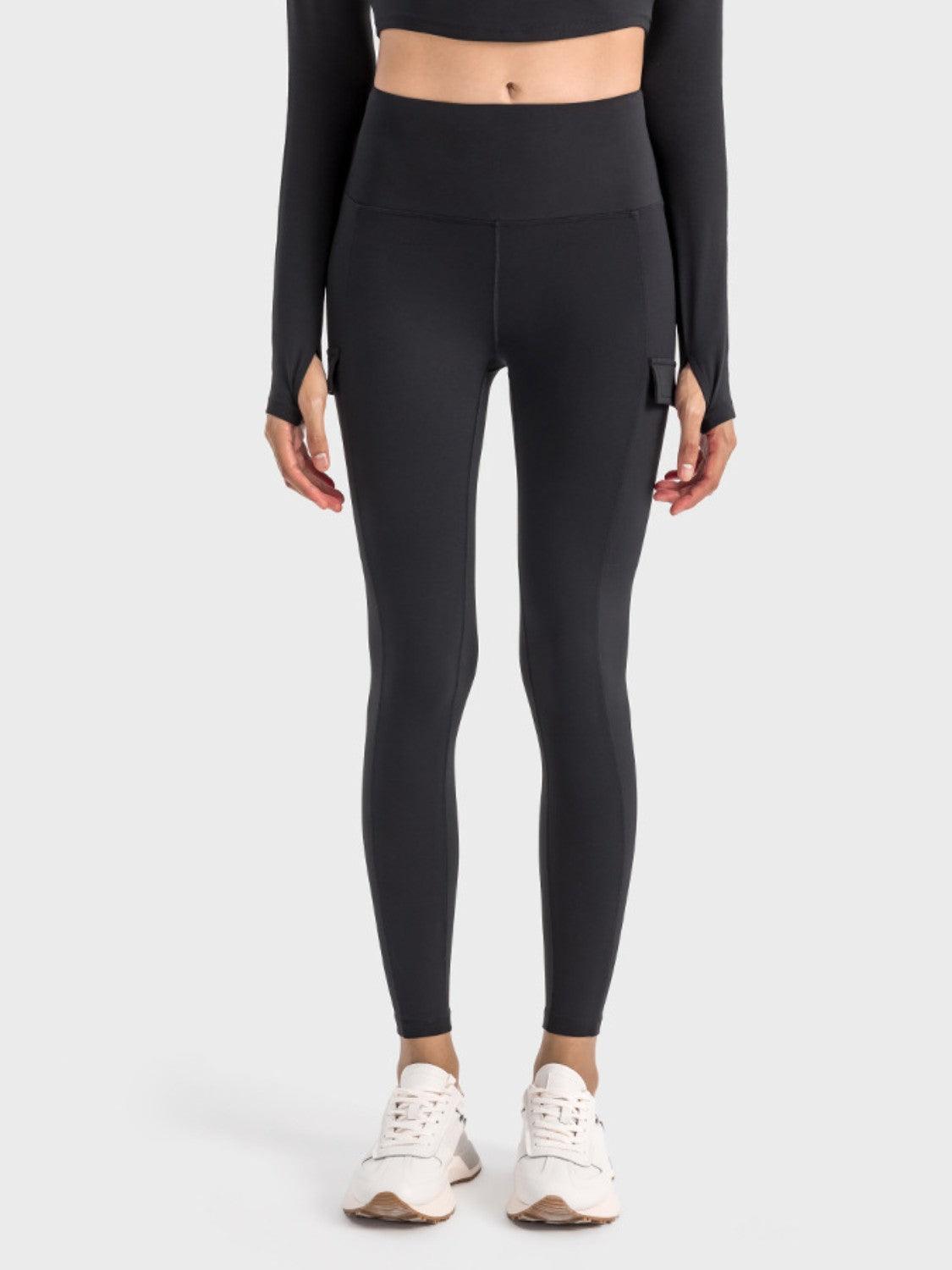Millennia Wide Waistband Sports Leggings - Clothes For Her Online Store