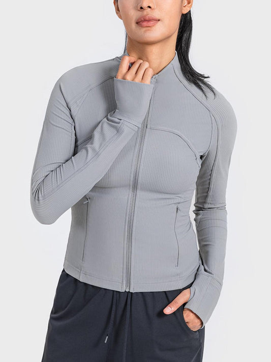 Millennia Zip-Up Long Sleeve Sports Jacket - Clothes For Her Online Store