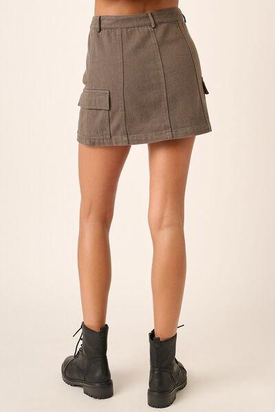 Mittoshop Cargo Mini Skirt with Side Pockets - Clothes For Her Online Store