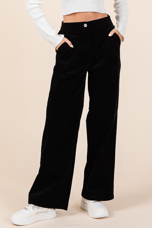 Mittoshop Corduroy Back Elastic Waist Pants - Clothes For Her Online Store