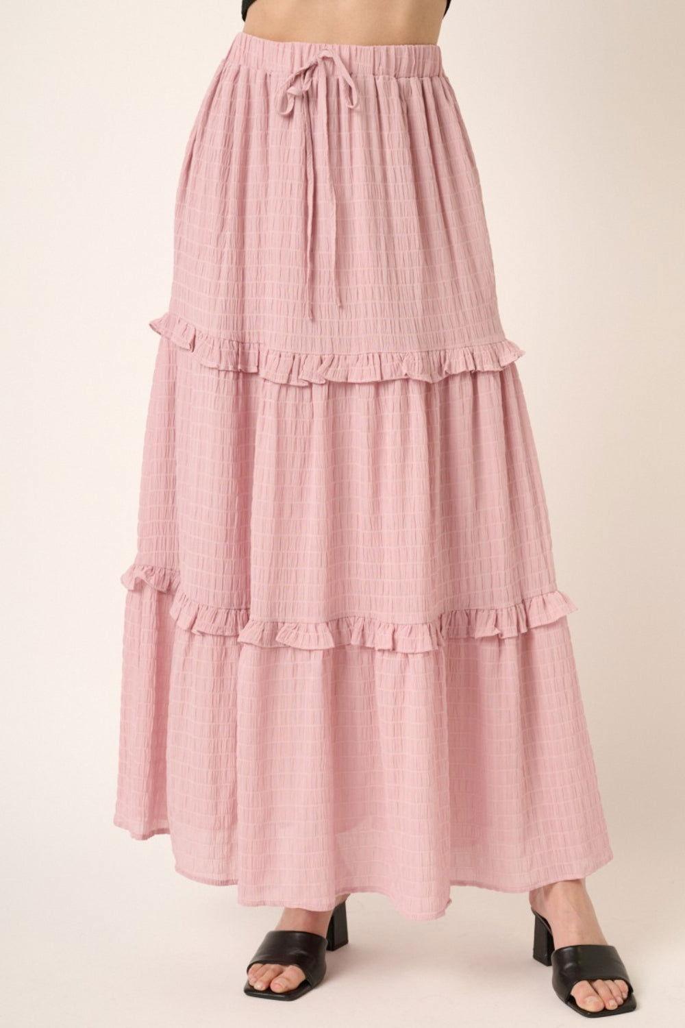 Mittoshop Drawstring High Waist Frill Skirt - Clothes For Her Online Store