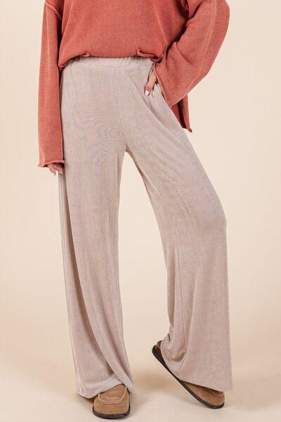 Mittoshop Elastic Waist Pants with Side Pockets - Clothes For Her Online Store
