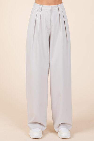 Mittoshop Pintuck Detail High Rise Pants - Clothes For Her Online Store