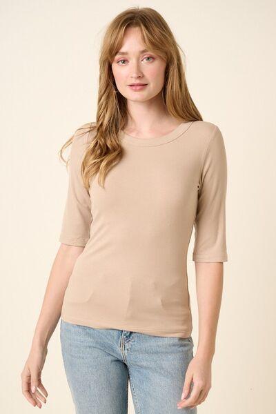 Mittoshop Round Neck Half Sleeve T-Shirt - Clothes For Her Online Store