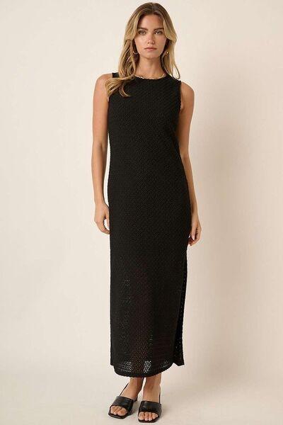 Mittoshop Side Slit Round Neck Sleeveless Dress - Clothes For Her Online Store