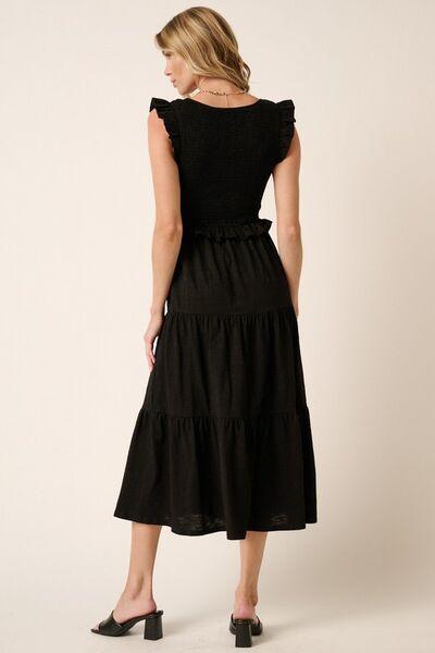 Mittoshop Smocked Ruffled Tiered Midi Dress - Clothes For Her Online Store
