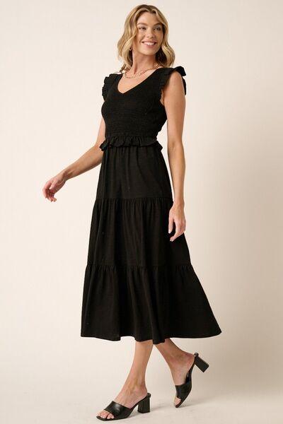 Mittoshop Smocked Ruffled Tiered Midi Dress - Clothes For Her Online Store