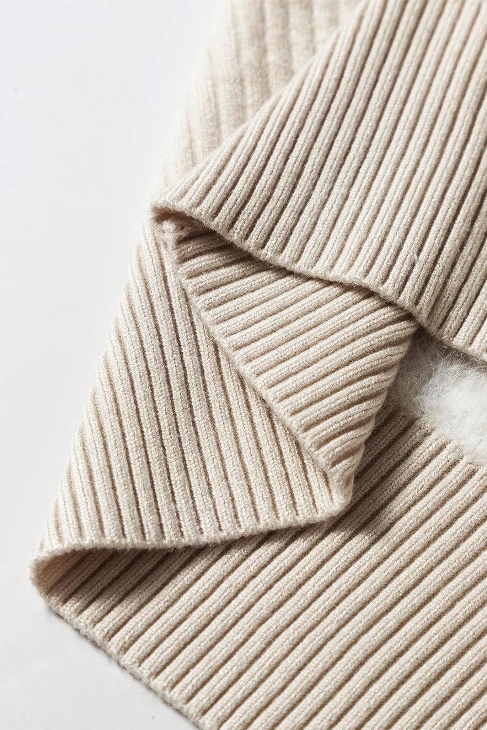 Mock Neck Long Sleeve Sweater - Clothes For Her Online Store