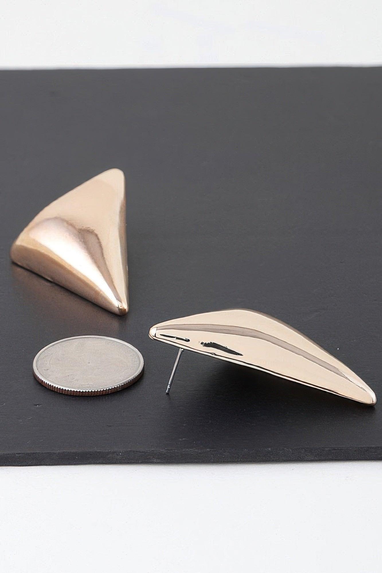 Modern Triangular Stud Earrings - Clothes For Her Online Store
