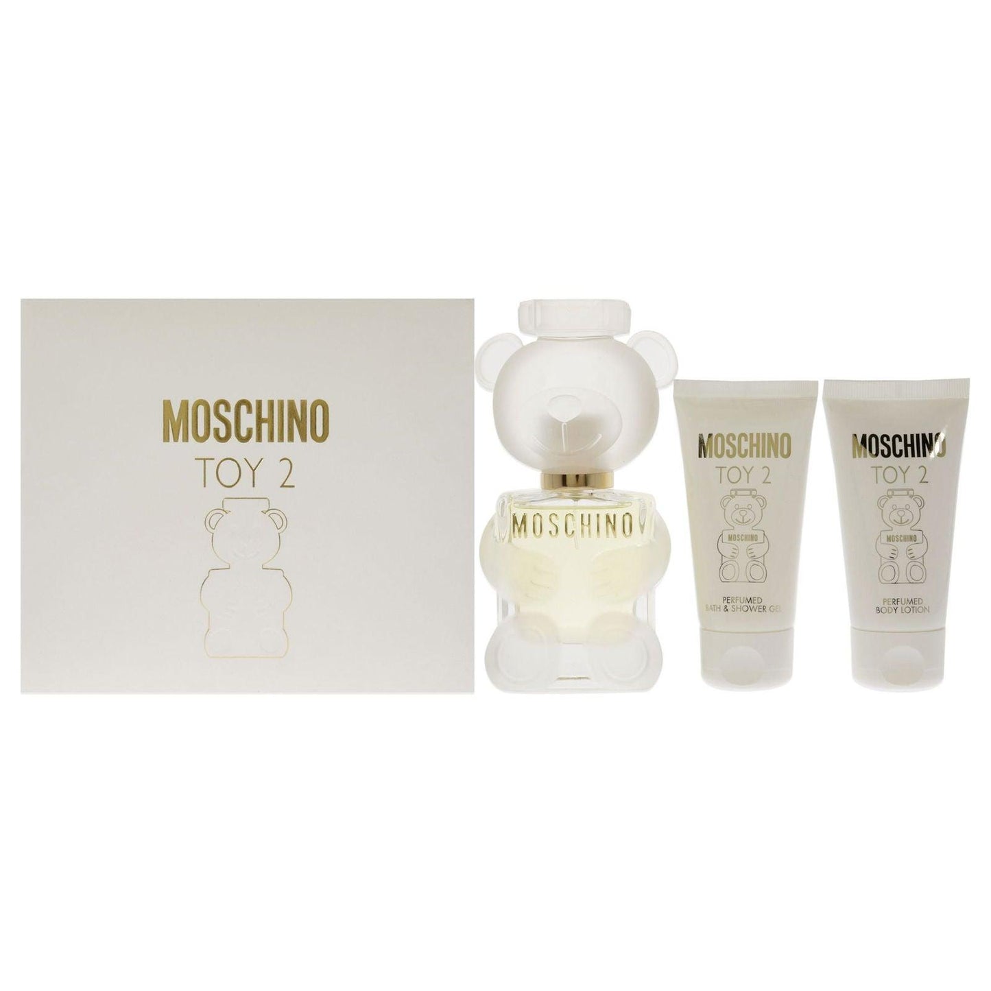 Moschino Toy 2 by Moschino for Women - 3 Pc Gift Set 1.7oz EDP Spray, 1.7oz Bath and Shower Gel, 1.7oz Body Lotion - Clothes For Her Online Store