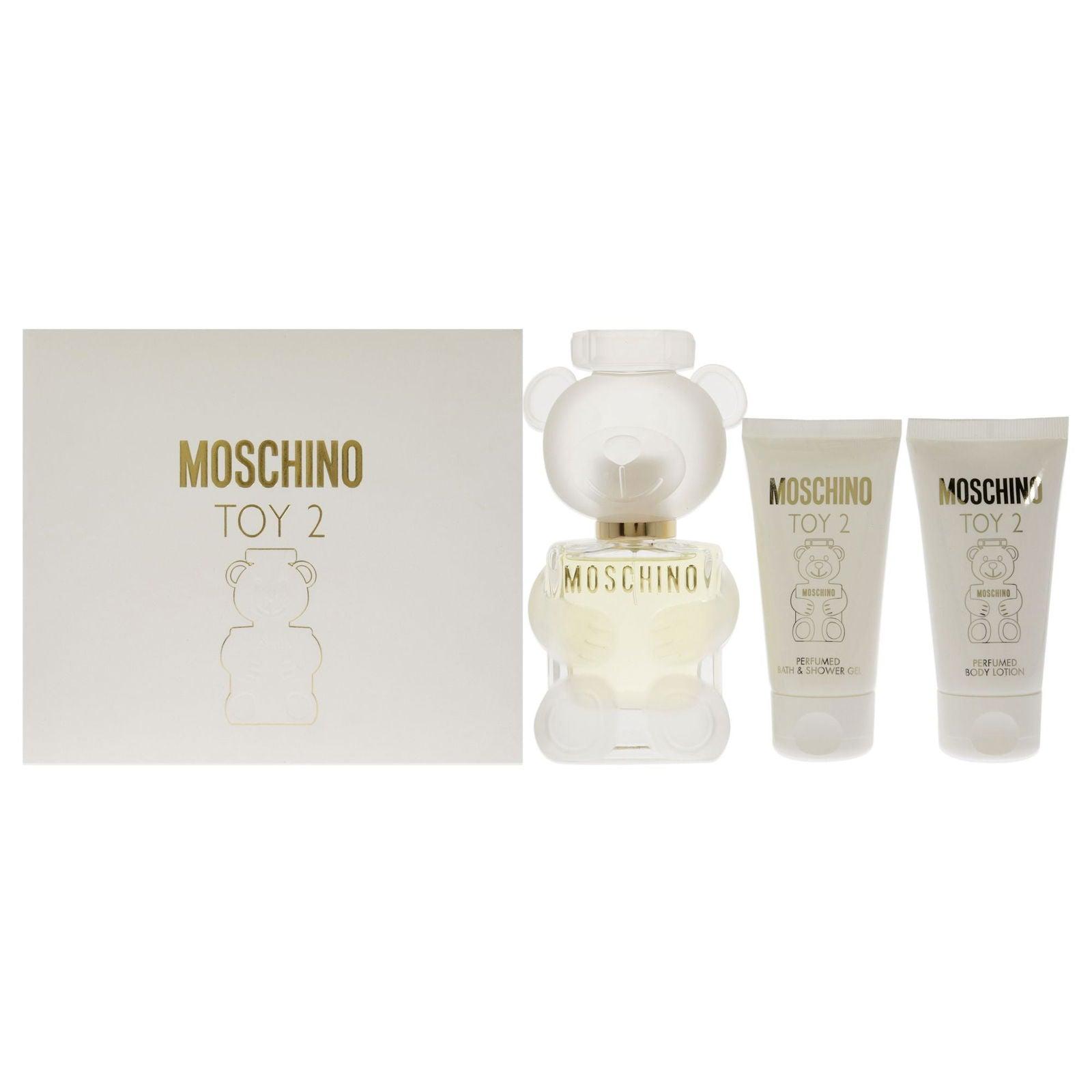 Moschino Toy 2 by Moschino for Women - 3 Pc Gift Set 1.7oz EDP Spray, 1.7oz Bath and Shower Gel, 1.7oz Body Lotion - Clothes For Her Online Store