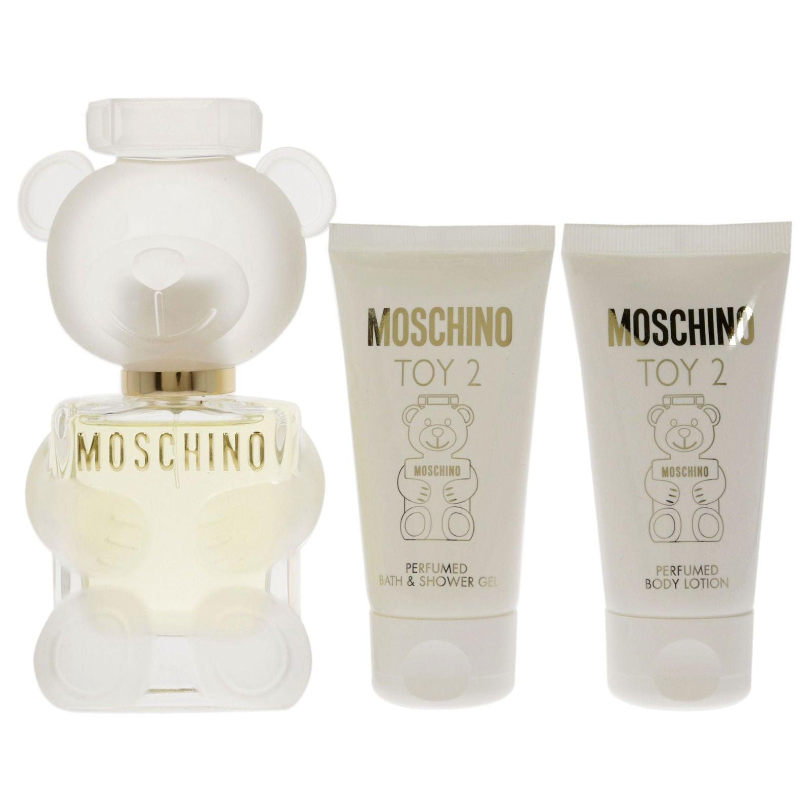 Moschino Toy 2 by Moschino for Women - 3 Pc Gift Set 1.7oz EDP Spray, 1.7oz Bath and Shower Gel, 1.7oz Body Lotion - Clothes For Her Online Store