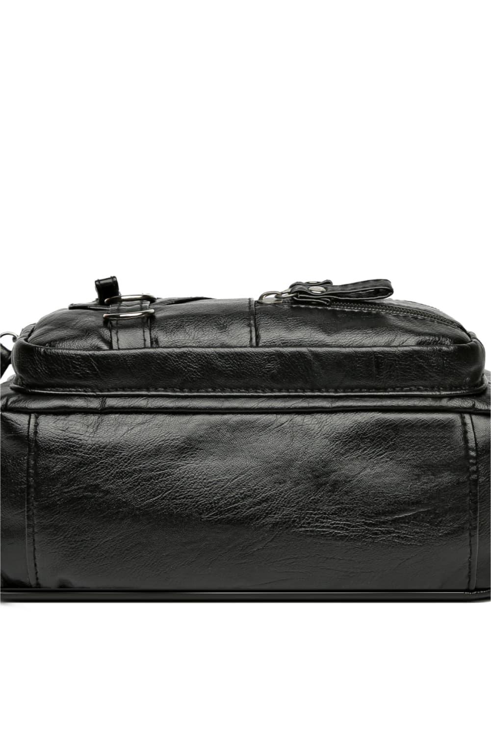 Multi-Pocket PU Leather Crossbody Bag - Clothes For Her Online Store