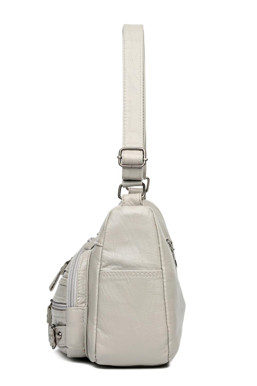 Multi-Pocket PU Leather Crossbody Bag - Clothes For Her Online Store
