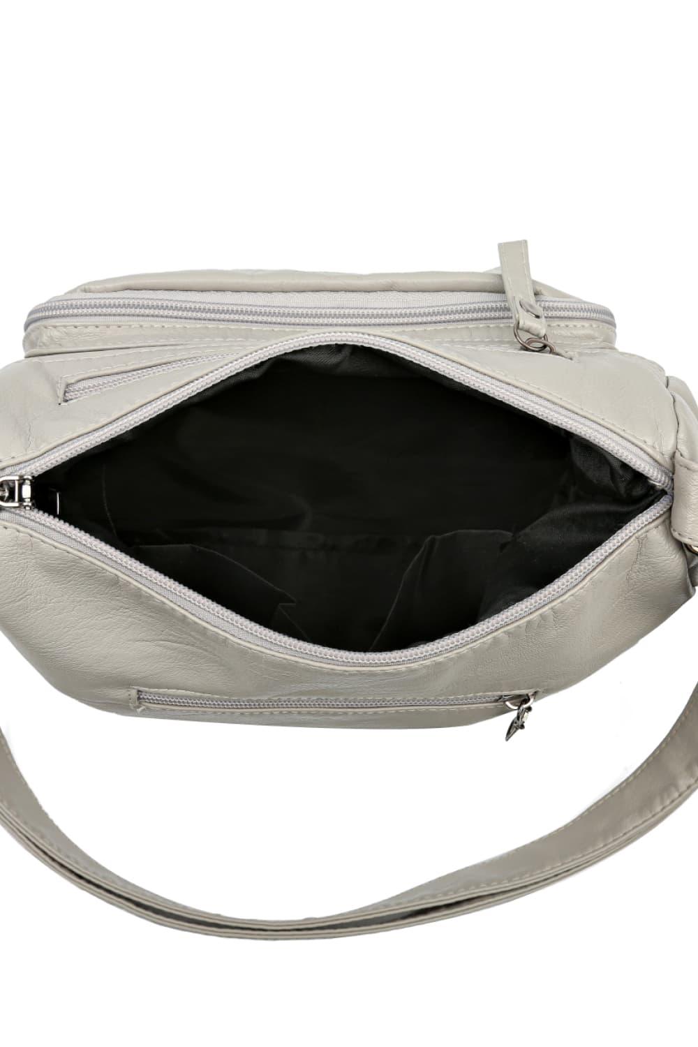 Multi-Pocket PU Leather Crossbody Bag - Clothes For Her Online Store
