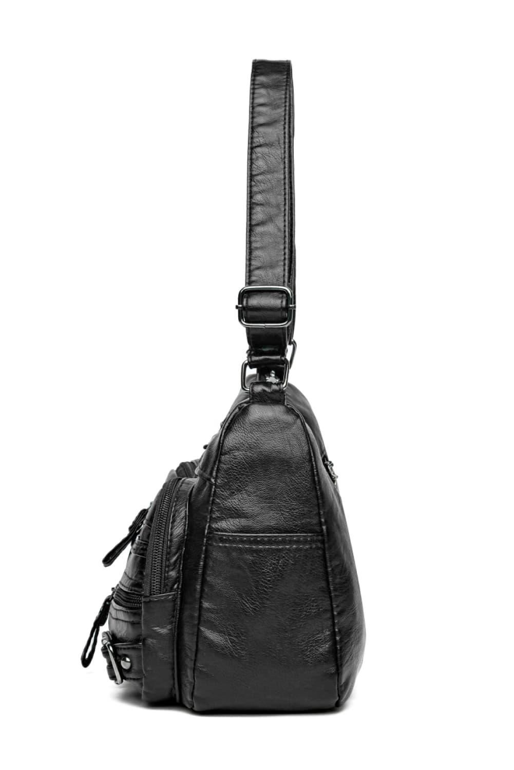 Multi-Pocket PU Leather Crossbody Bag - Clothes For Her Online Store