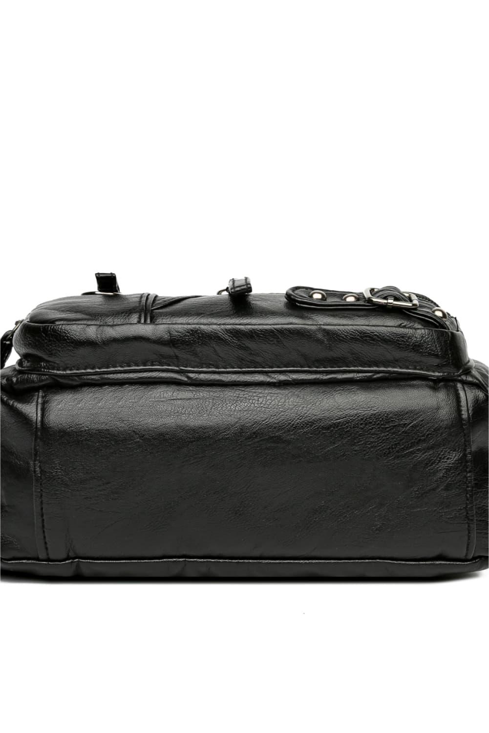 Multi-Pocket PU Leather Crossbody Bag - Clothes For Her Online Store