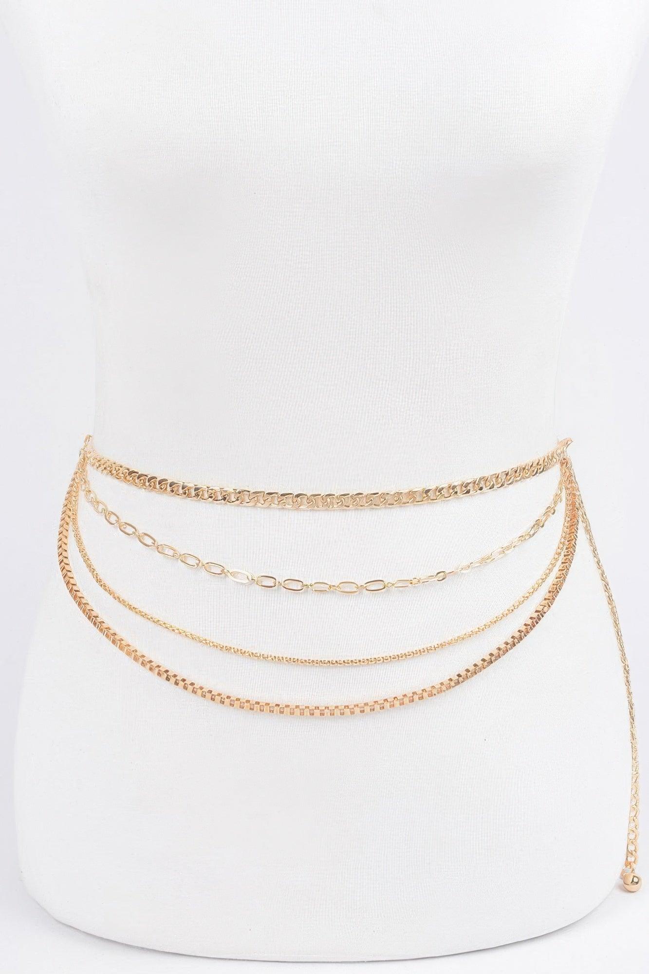 Multi Chain Layered Belt - Clothes For Her Online Store