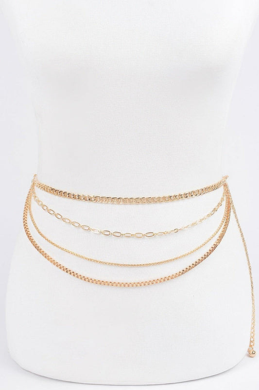 Multi Chain Layered Belt - Clothes For Her Online Store