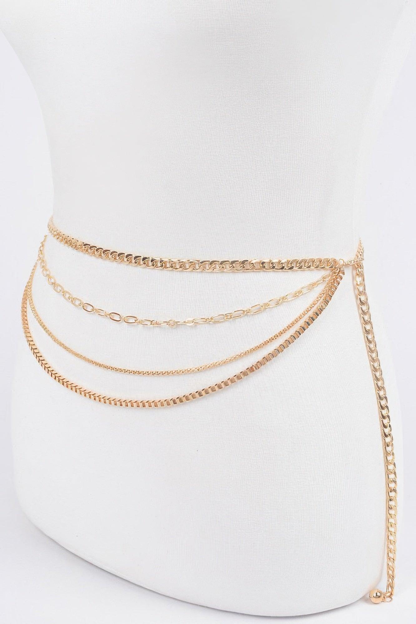Multi Chain Layered Belt - Clothes For Her Online Store
