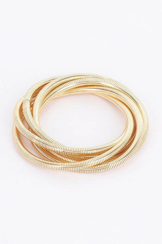 Multi Metal Spring Bracelet - Clothes For Her Online Store