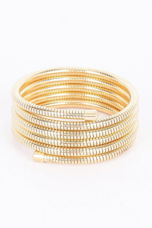 Multi Metal Spring Bracelet - Clothes For Her Online Store