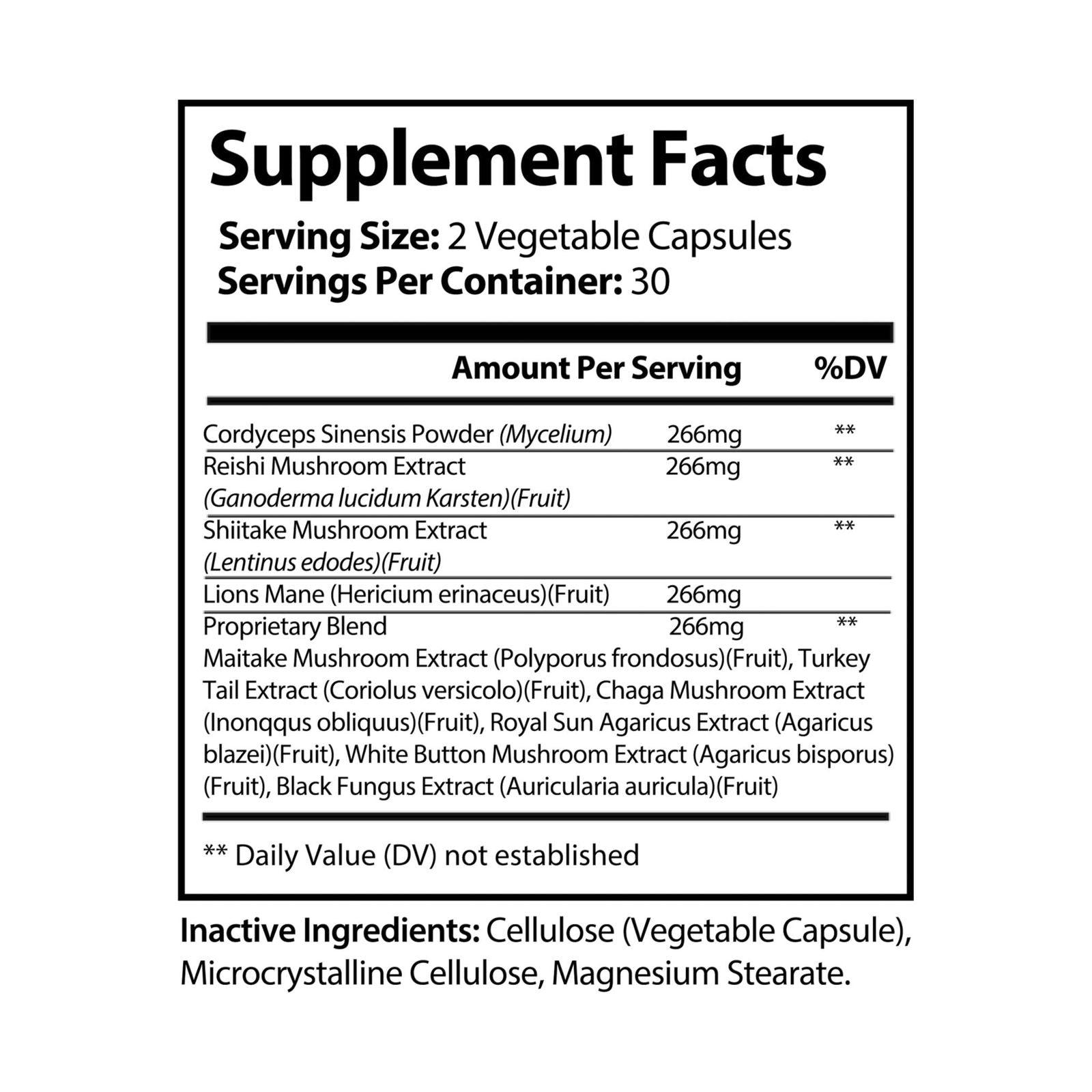 Mushroom Blend Supplement (60 Capsules) - Clothes For Her Online Store