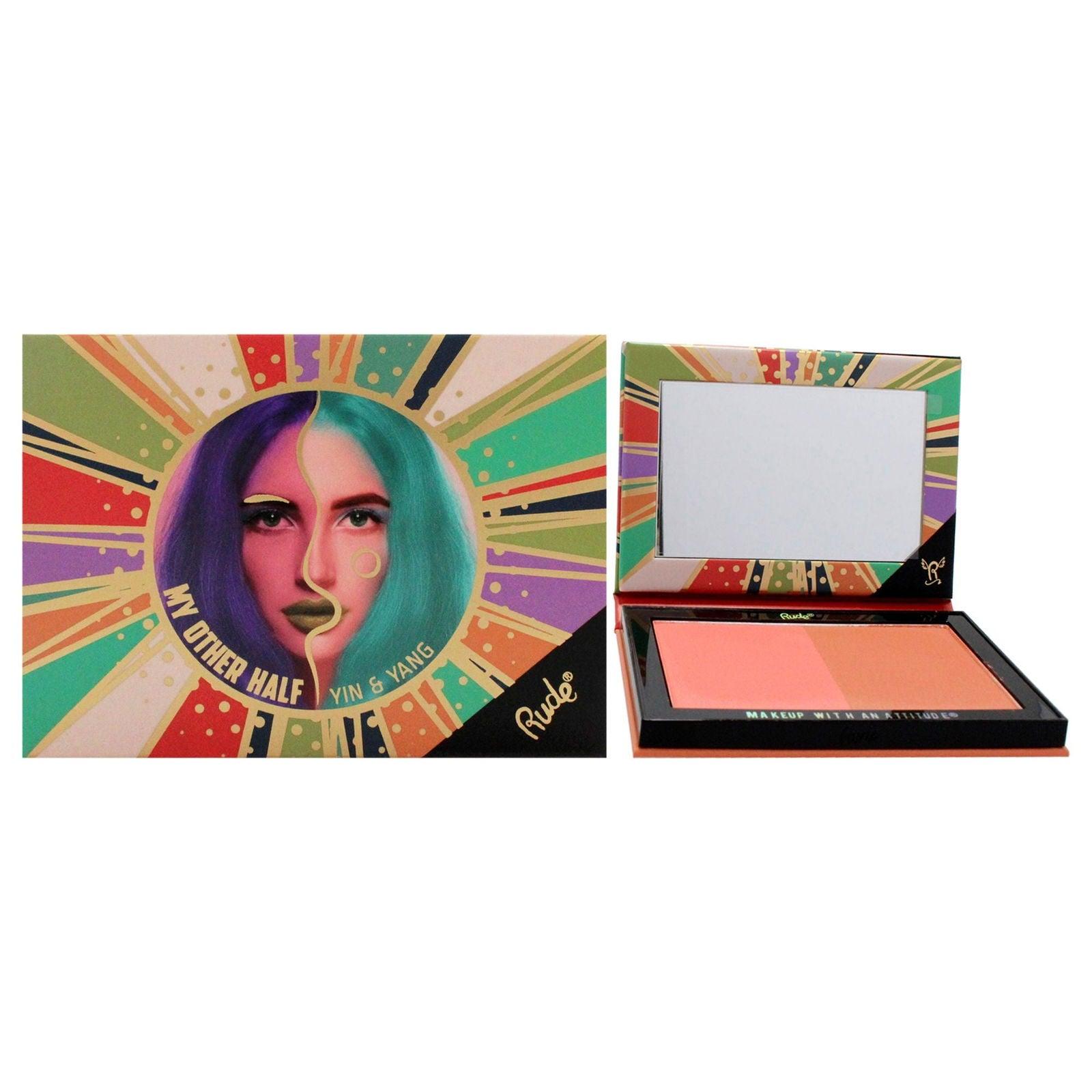 My Other Half Duo Shade Face Palette - Yin and Yang by Rude Cosmetics for Women - 0.4 oz Makeup - Clothes For Her Online Store