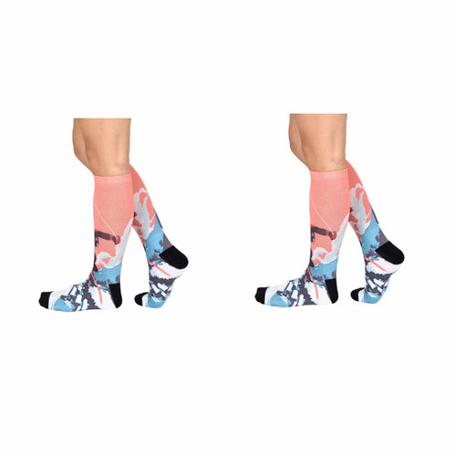 Sierra Socks Alpine Racer Pattern CoolMax Socks, Nature Collection for