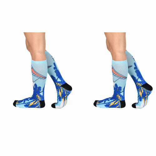 Sierra Socks Gliding Through Paradise Pattern CoolMax Socks, Nature