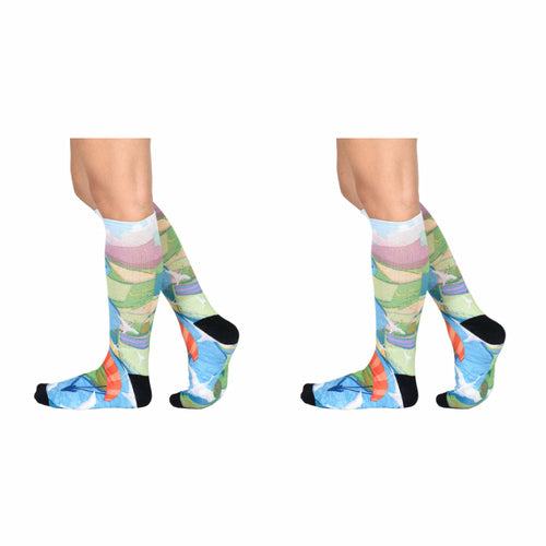 Sierra Socks Birds' Eye View Pattern CoolMax Socks, Nature Collection