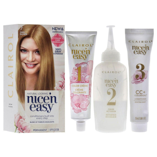 Nice n Easy Permanent Color - 7 Dark Blonde by Clairol for Women - 1 Application Hair Color - Clothes For Her Online Store