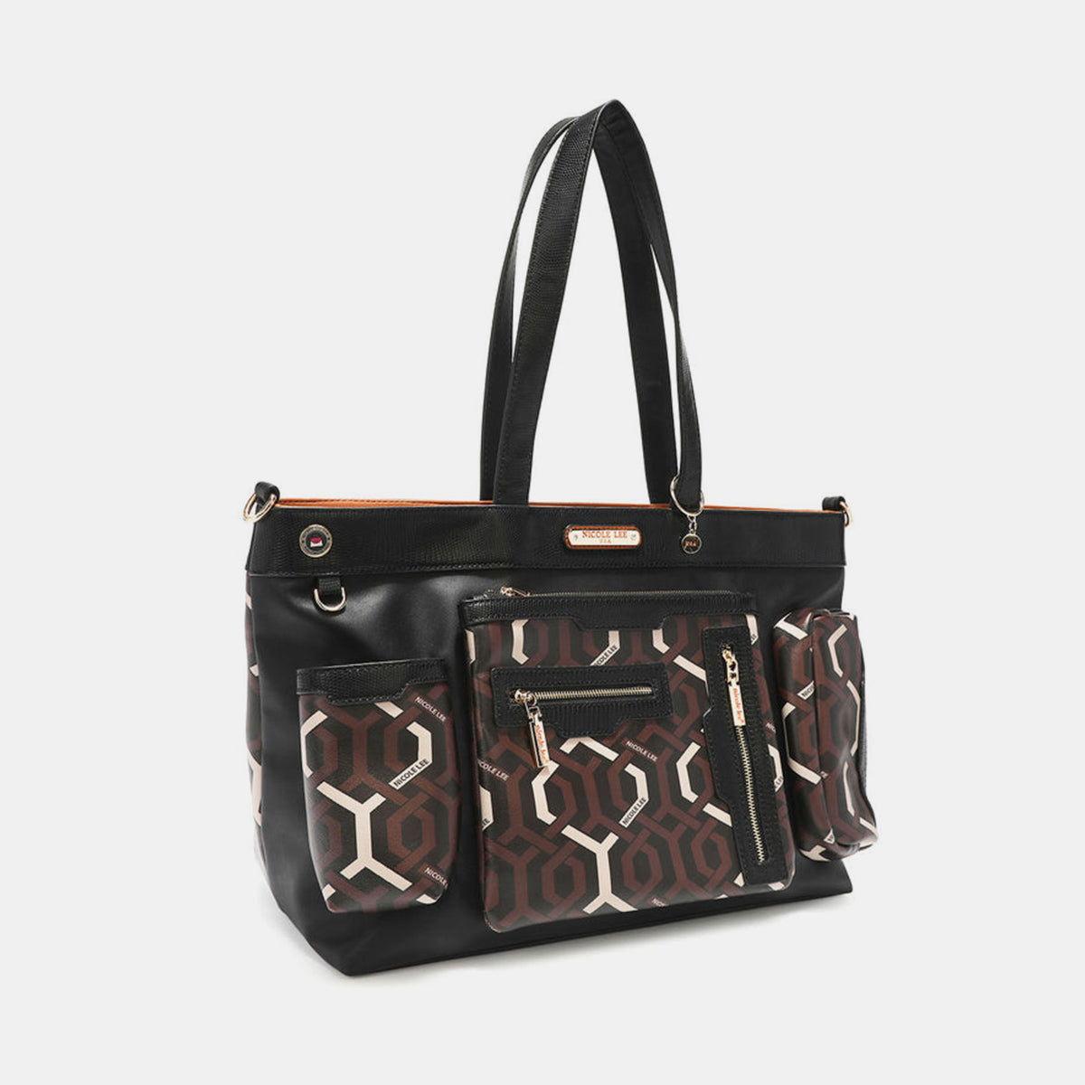Nicole Lee USA Geometric Pattern Large Handbag - Clothes For Her Online Store