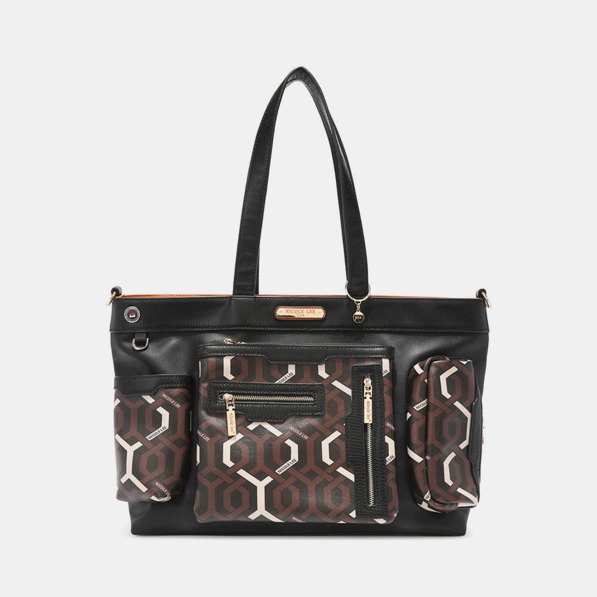 Nicole Lee USA Geometric Pattern Large Handbag - Clothes For Her Online Store