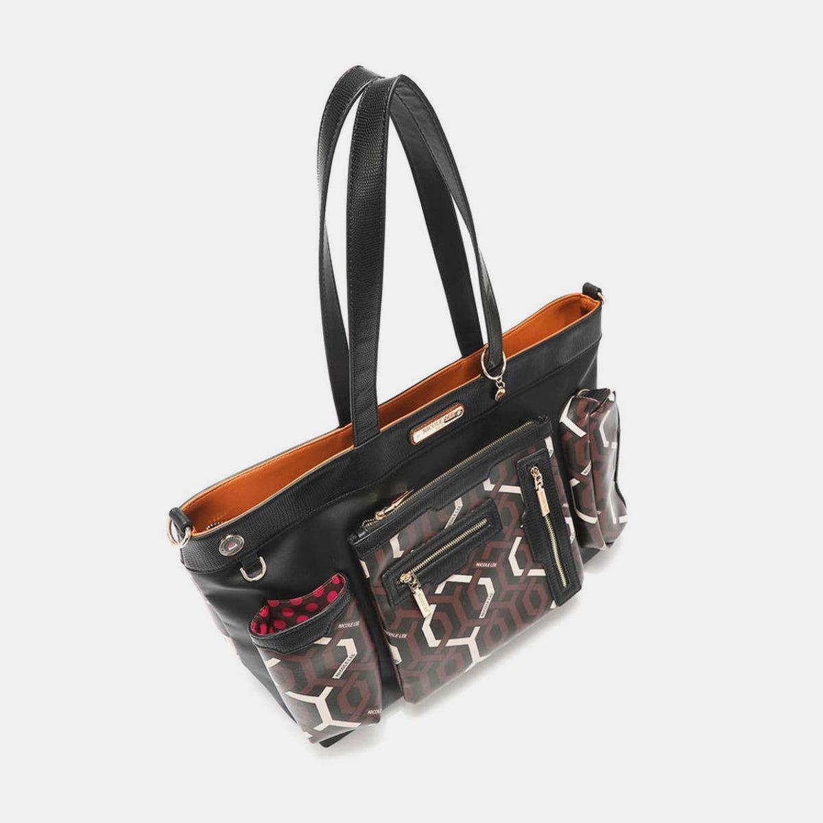 Nicole Lee USA Geometric Pattern Large Handbag - Clothes For Her Online Store