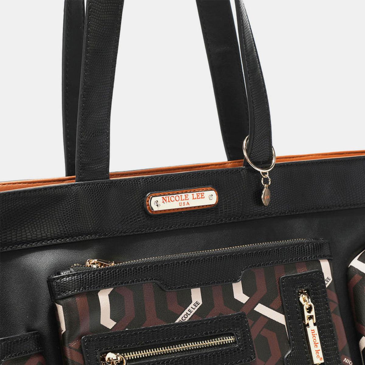 Nicole Lee USA Geometric Pattern Large Handbag - Clothes For Her Online Store