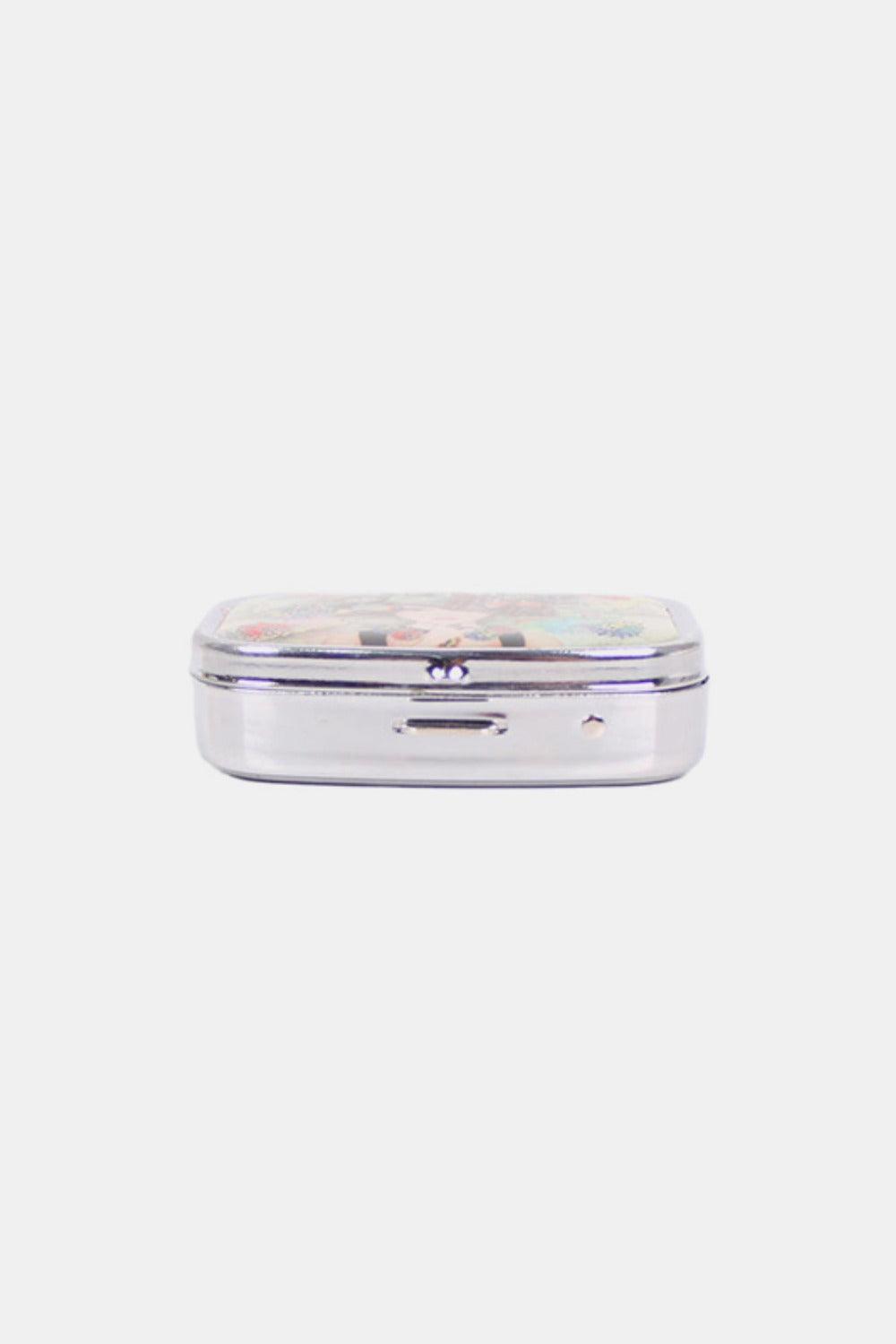 Nicole Lee USA Print Metallic Rectangular Pill Case - Clothes For Her Online Store