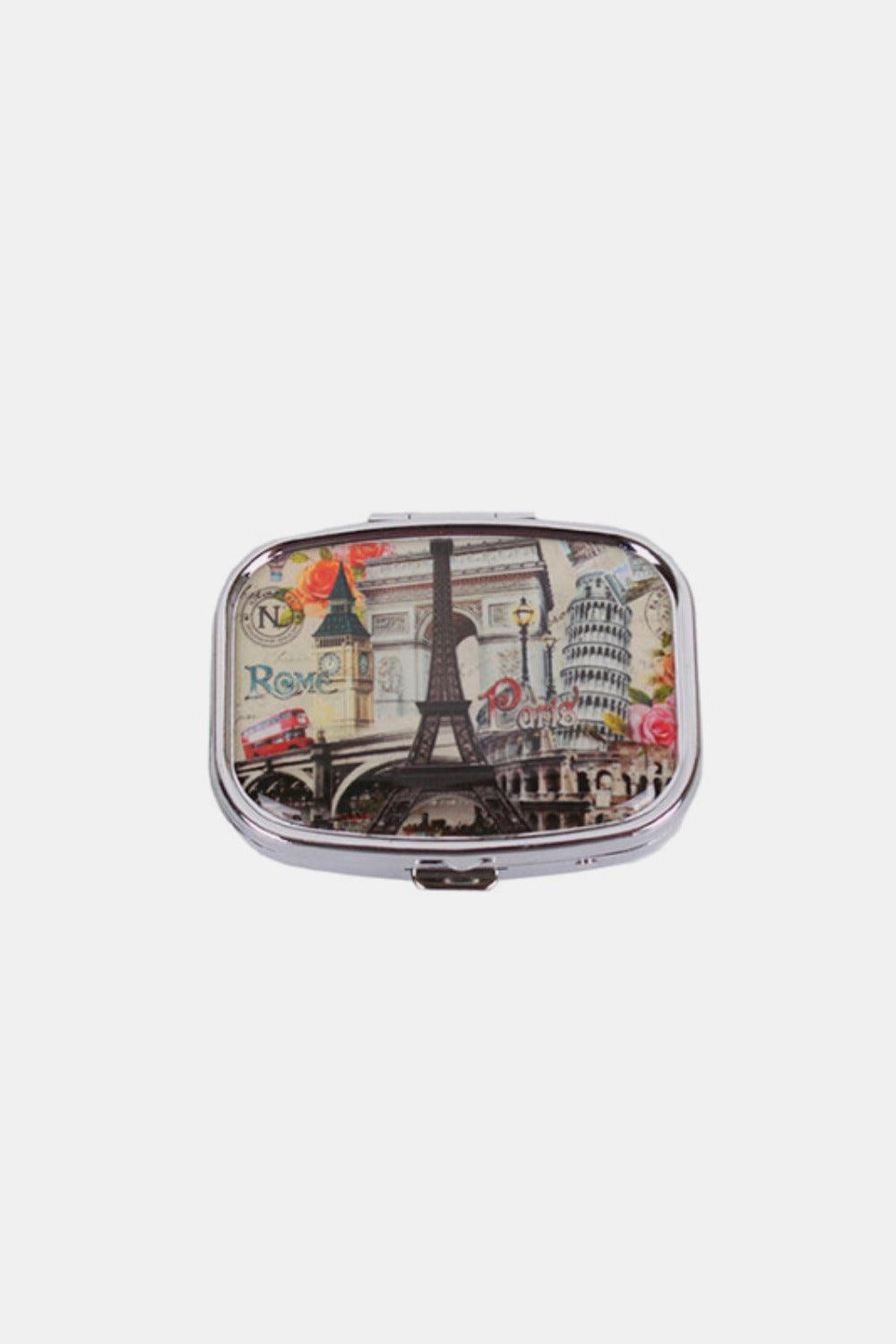 Nicole Lee USA Print Metallic Rectangular Pill Case - Clothes For Her Online Store