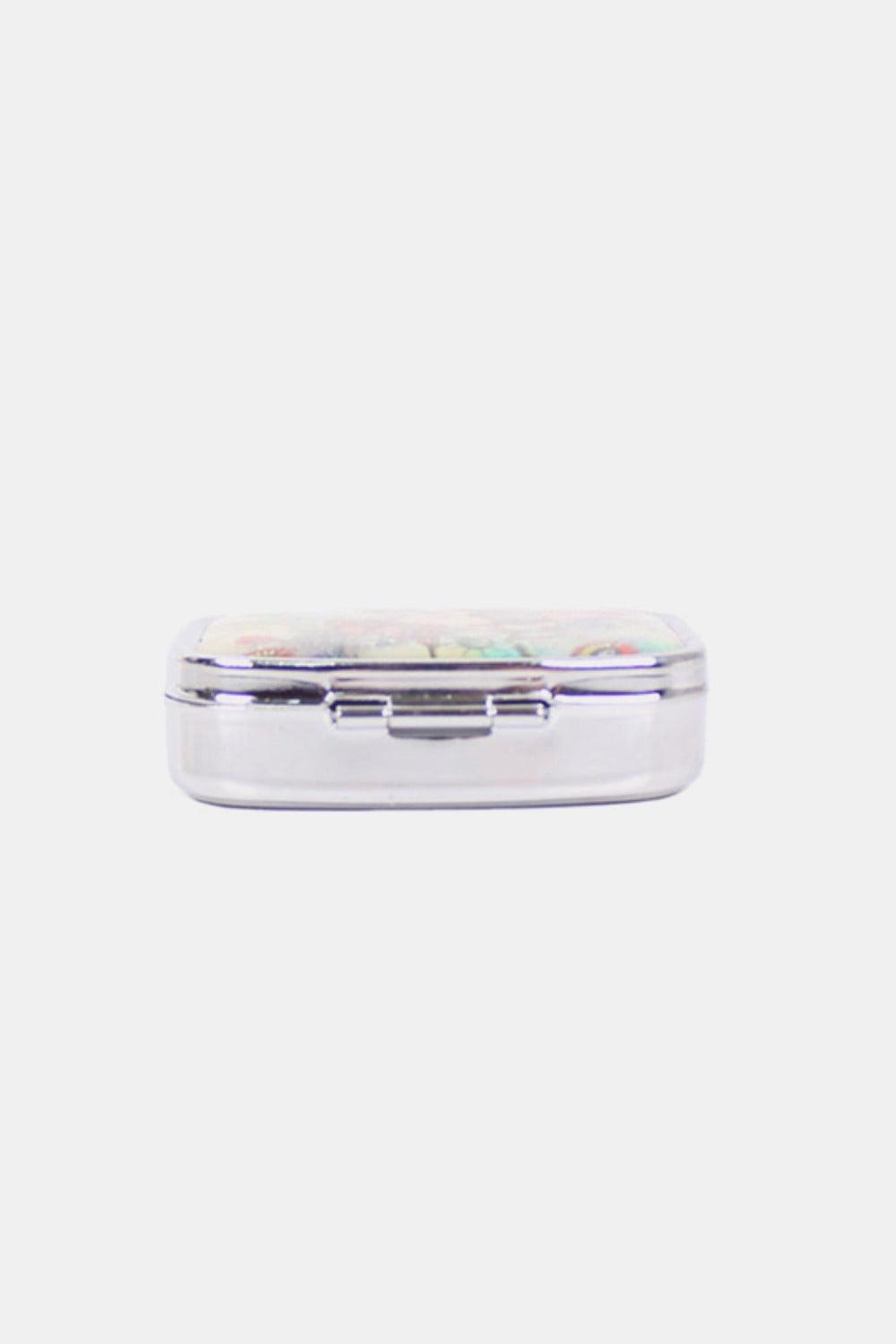 Nicole Lee USA Print Metallic Rectangular Pill Case - Clothes For Her Online Store