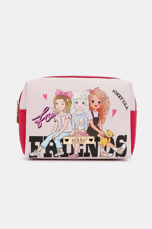 Nicole Lee USA Printed Extra Large Cosmetic Pouch - Clothes For Her Online Store