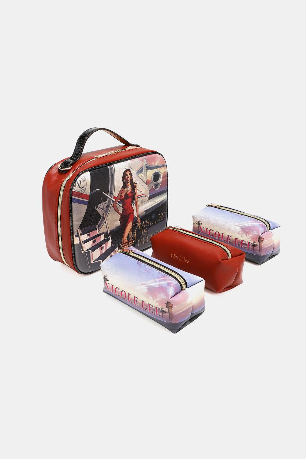 Nicole Lee USA Printed Handbag with Three Pouches - Clothes For Her Online Store